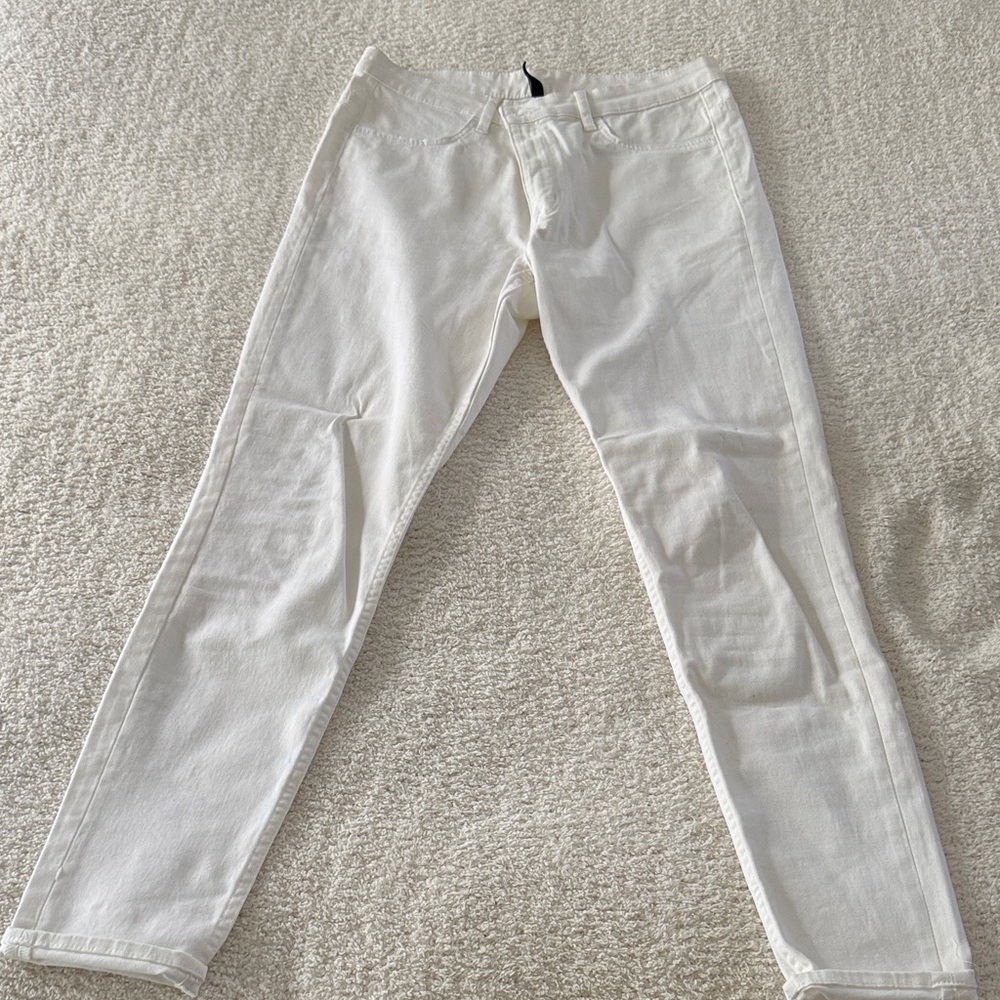 H&M Women's Straight Leg White Jeans